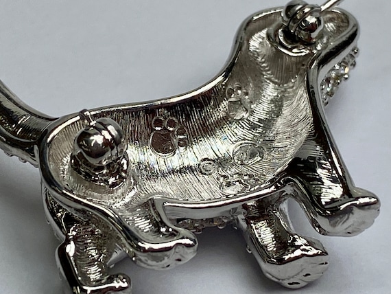 Rare  Swarovski Pave Chrystal Rhodium Puppy  Dog … - image 6