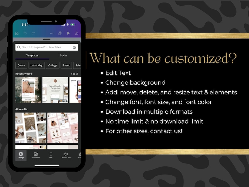 Black and Gold Booking Flyer, Canva Template (digital Download) - Etsy