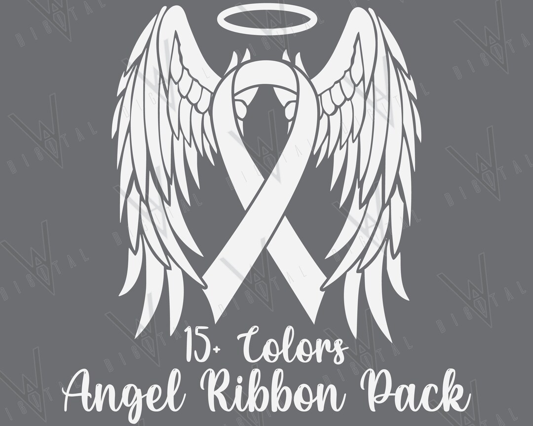 Angel Awareness Ribbon Pack - SVG/PNG - Etsy Canada