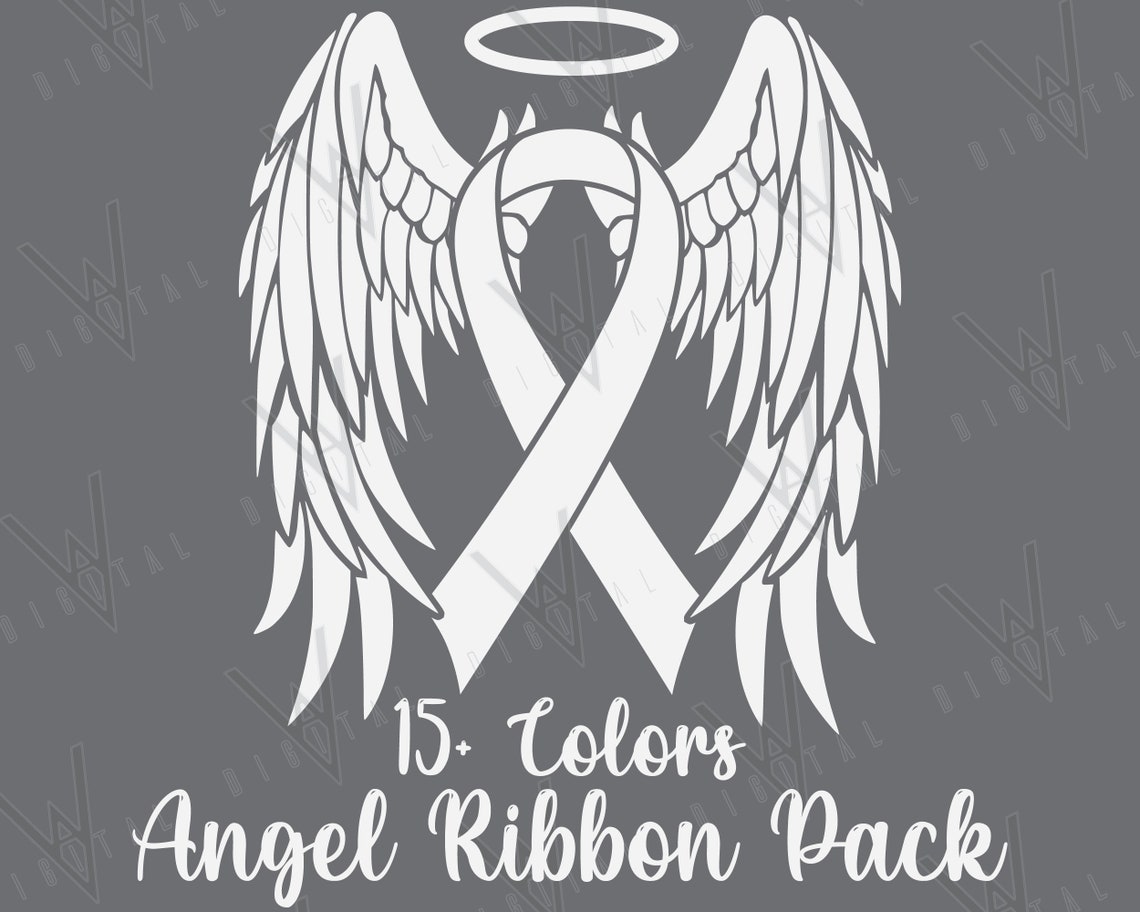 Angel Awareness Ribbon Pack SVG/PNG - Etsy
