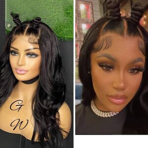 100% Human Hair Custom Made Body wave Lace Front Wigs Pre Plucked Hairline 150 Density Transparent 13×4 T-Part HD Glueless Lace Front Wig