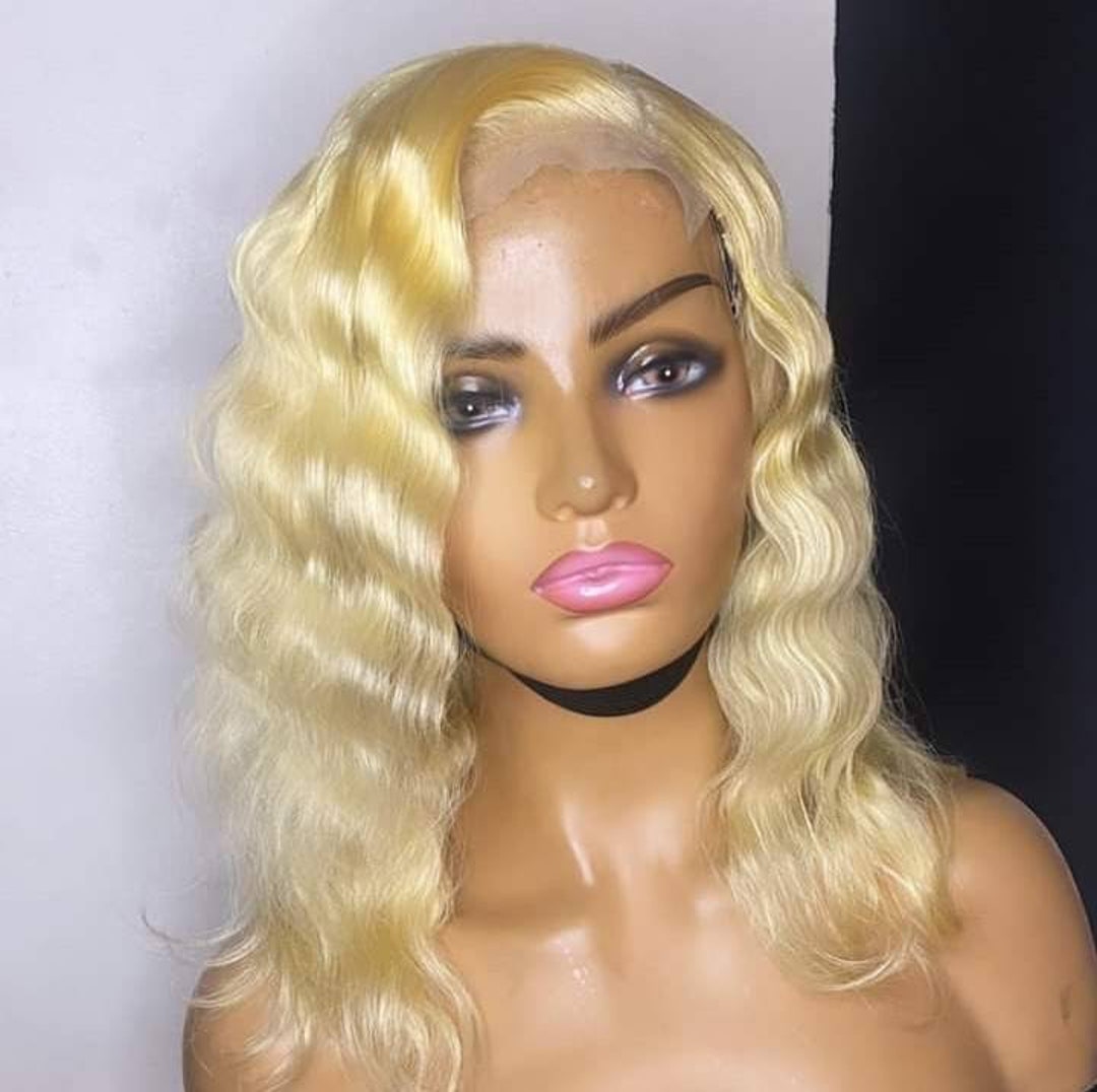 Custom Made Human Hair Body wave Lace Closure 613 Blonde Lace Etsy 日本