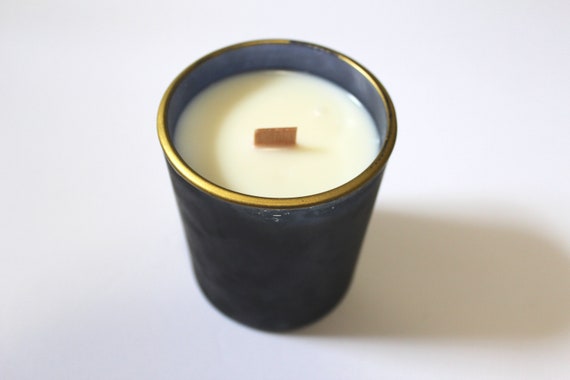 Fragrance Free Matte Black with Gold Rim Candle