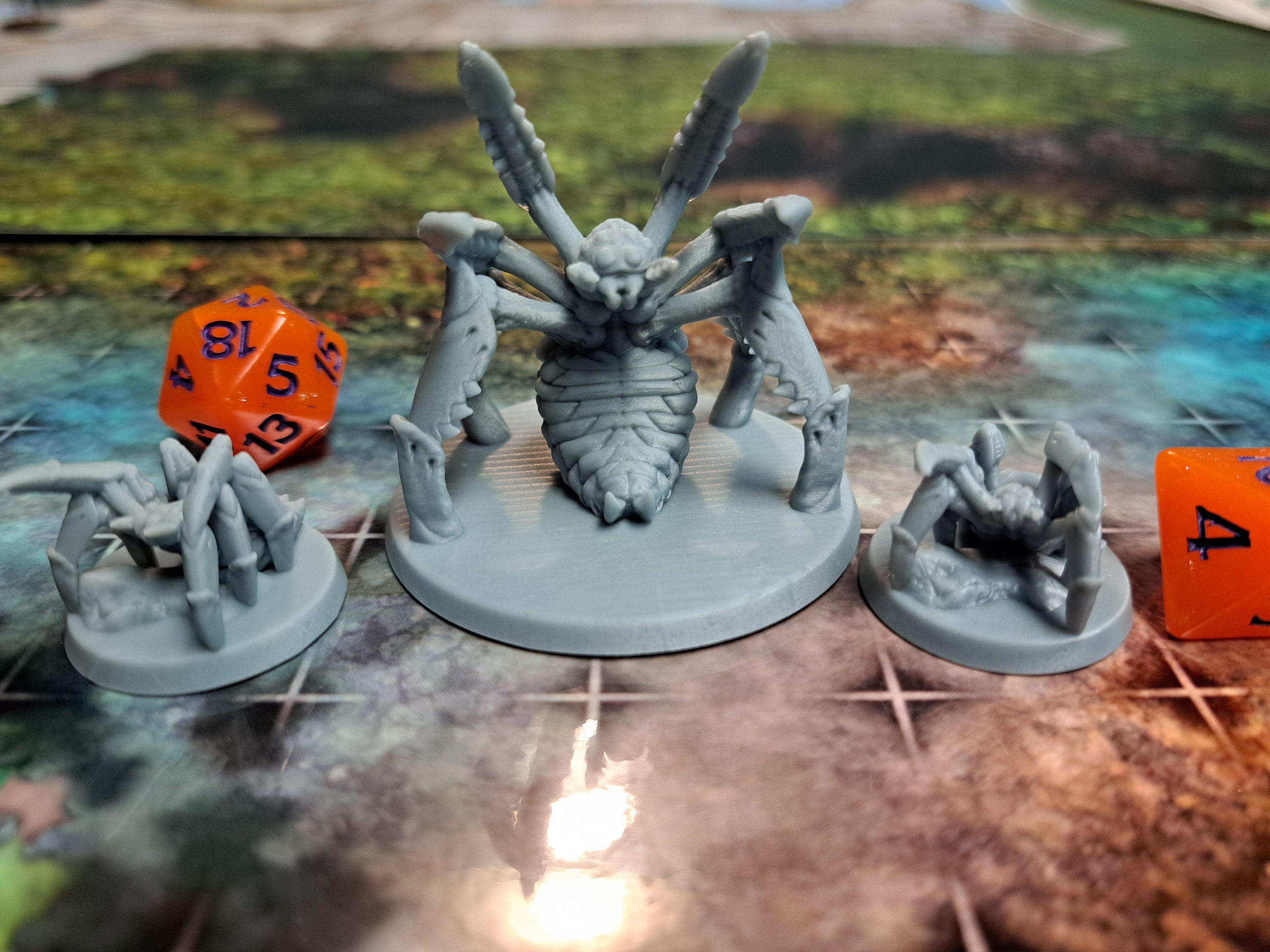 Giant & Big Spiders RPG Miniatures Set