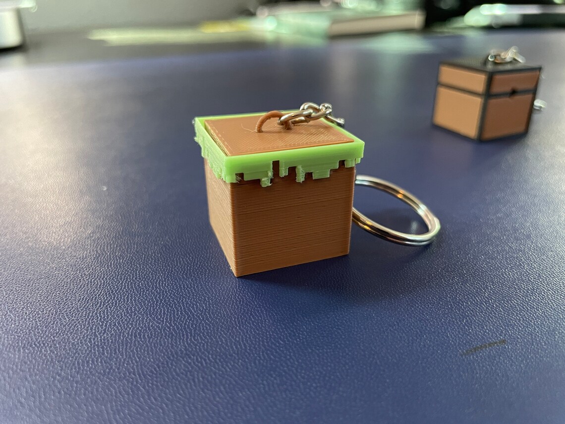 Minecraft Inspired Miniature Keychains 3D Printed Minecraft Etsy