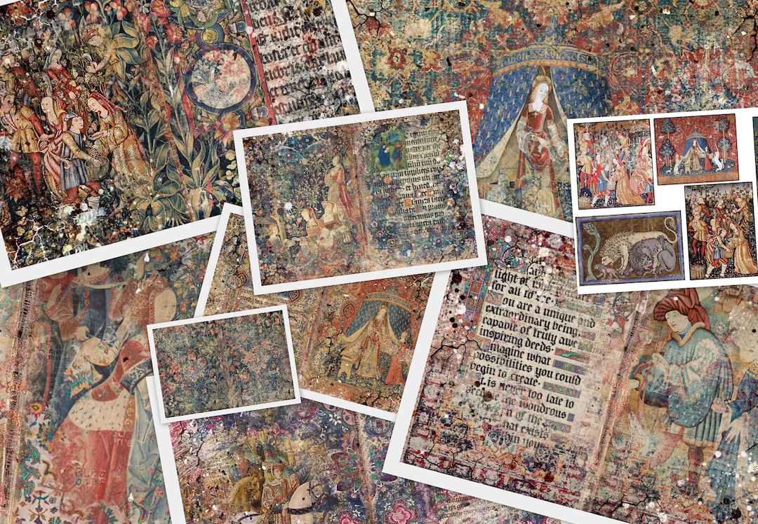 Medieval Theme 20 Prints Printable. Digital Junk Journal Kit Printable ...