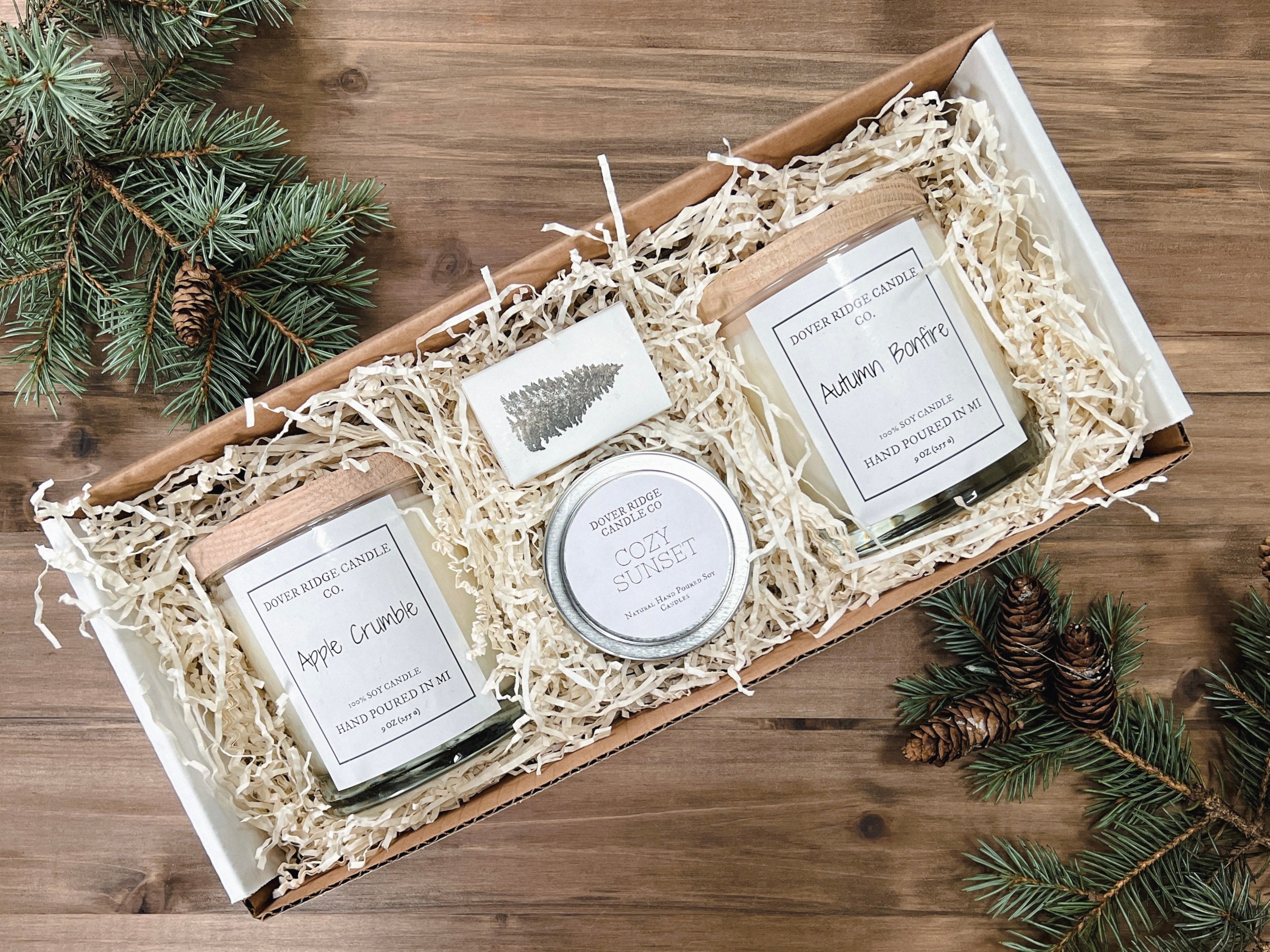 Candle Gift Set 100% Soy Candle Gift Box Gift Wrapping - Etsy