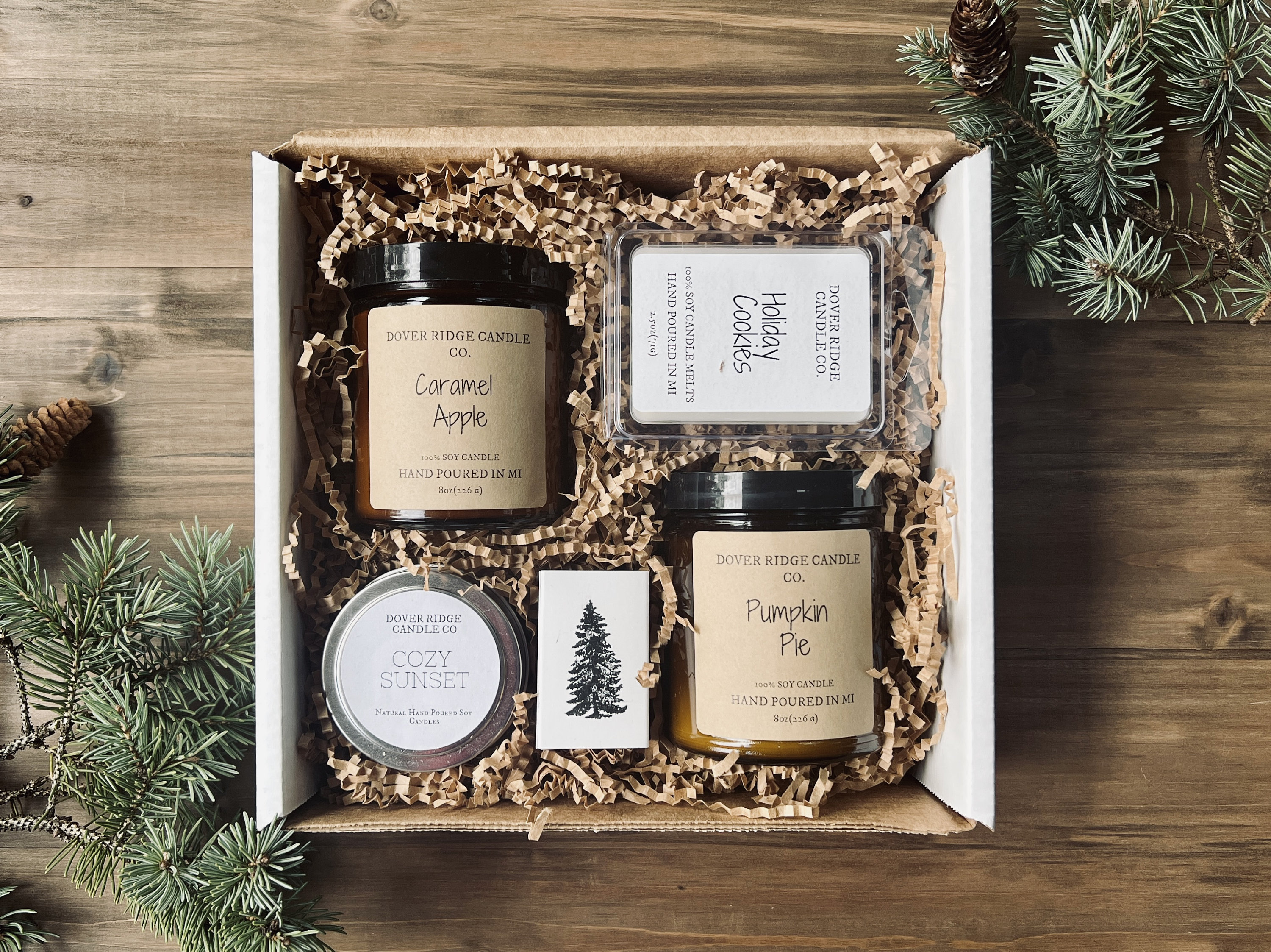 Candle Gift Box 100% Organic Soy Candles Christmas Candle Gift Set