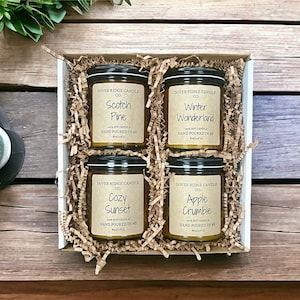 Candle Gift Box | 100% Organic Soy Candles | Christmas Candle Gift Set | Housewarming Candle Gift Box | Gift Wrapping Optional