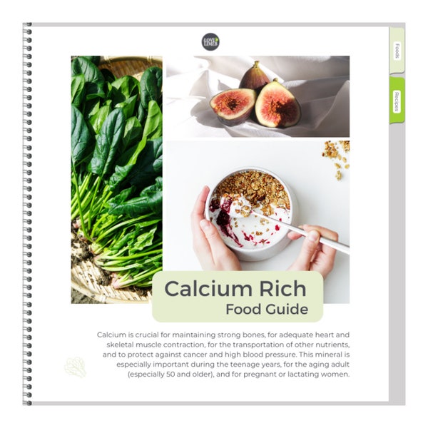 Digital Calcium Rich Food Guide download, Wellness, Healthy Living, GoodNotes, Notability, PDF download