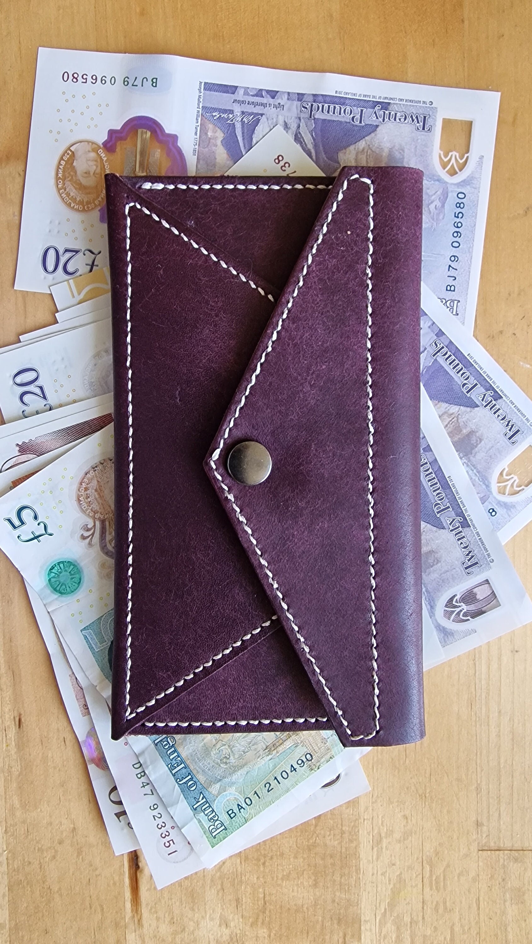 Envelope Wallet GBP Cash Note Wallet A4 Pattern Template Cash Note