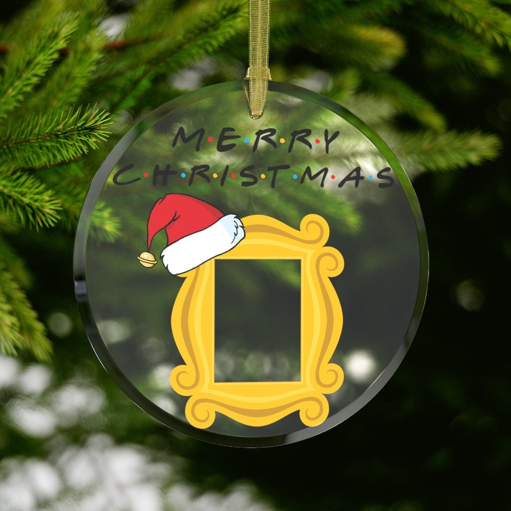 Friends Christmas Frame Glass Ornament Etsy Friends Christmas Ornament