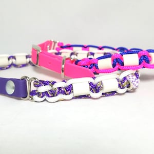 CUSTOM ~ S/M Biothane Adjustable Cobra EM Dog Collar