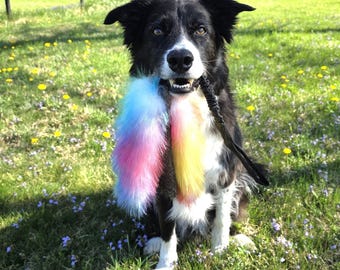 Triple Rabbit Faux Rainbow Tug