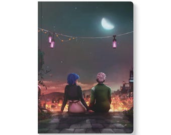 Arcane League of Legends Jinx and Ekko Timebomb Softcover Journal (100 or 200 Lined Pages)