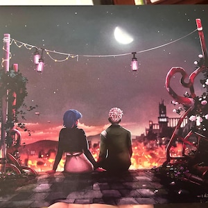 Arcane League of Legends Ekko en Jinx poedermetalen kunstdrukposter