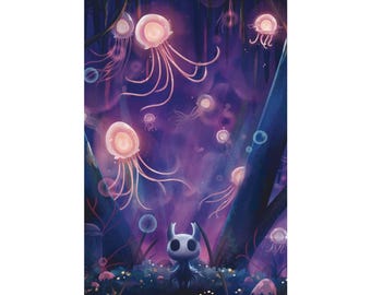 Póster del videojuego Hollow Knight en varios tamaños para regalar a los jugadores (23 x 27 cm, 40 x 50 cm, 61 x 91 cm)