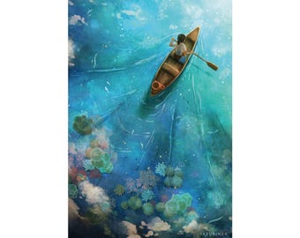 Pósteres mate de Sama Bajau: varios tamaños (23 x 27 cm, 27 x 40 cm, 40 x 60 cm, 60 x 91 cm)