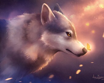 Sassa's Hope - Impresión de 5x7" Wolf FUNDRAISER