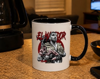 Ilia Topuria El Matador Mug, UFC MMA Fighter Coffee Cup, Spanish Fighter Gift, Fight Night Kitchen Decor