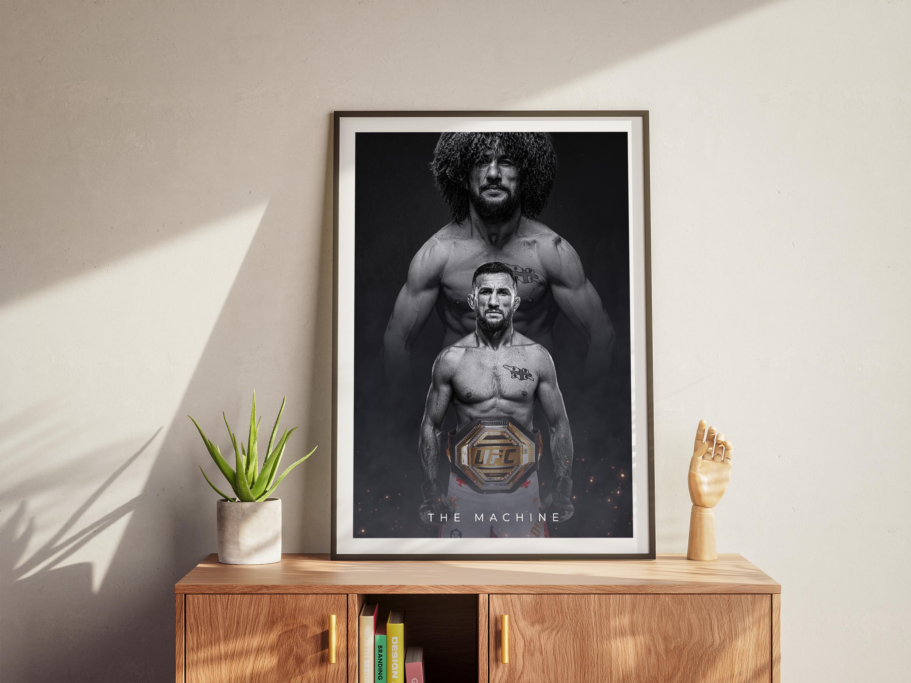 Merab Poster Merab Dvalishvili, the Machine, Georgian, Poster, UFC Poster, Poster ...