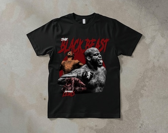 Derrick Lewis The Black Beast T-Shirt, Vintage Retro Streetwear UFC MMA Top, Graphic Tee for Men and Women, gift for men