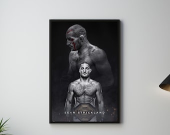 Sean Strickland Poster, Tarzan, UFC Wall Print, Fighter Poster, Gym Poster, UFC Fan Room Decor, Gift for Him, Champion Poster
