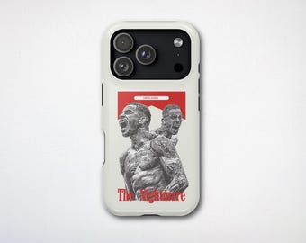 Carlos Prates Phone Case, Vintage Red Racing Fighter Design, UFC MMA Aesthetic, MagSafe iPhone Pro Max 17 16 15 14 13 Samsung Galaxy S26
