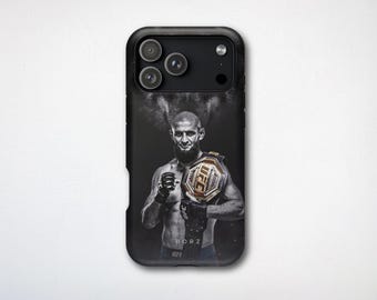 Khamzat Chimaev Phone Case, UFC MMA Fighter Design, Borz Fighter Gift, MagSafe Accessory, iPhone Pro Max 17 16 15 14 13 Samsung Galaxy S26