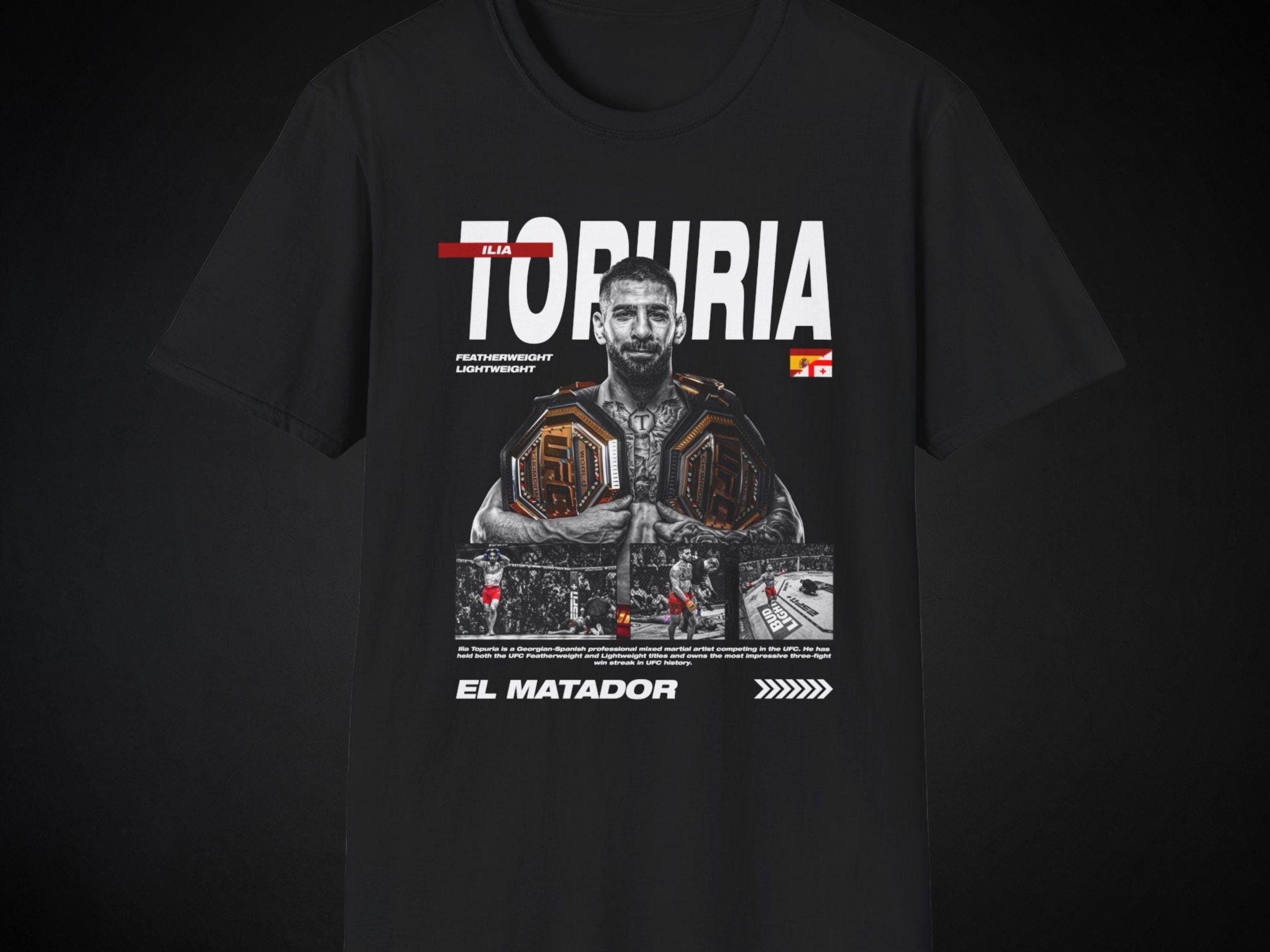UFC イリア・トプリア 肖像画 & 限定Tシャツ Ilia Topuria long-T UFC級フェザーチャンピオンのイリア