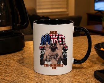 Josh Hokit The Incredible Hok Mug, UFC MMA Heavyweight Coffee Cup, Fighter Gift, Fight Night Kitchen Decor