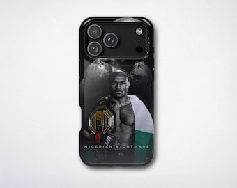 Kamaru Usman Phone Case, The Nigerian Nightmare UFC MMA Fighter, Champion Gift, MagSafe iPhone Pro Max 17 16 15 14 13 Samsung Galaxy S26