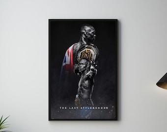 Israel Adesanya Poster, The last stylebender, UFC Poster, Fighter Poster, workout motivation, home gym decor, middleweight champion, UFC 287