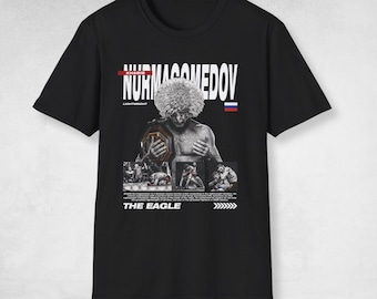 Camiseta de Khabib Nurmagomedov, camiseta de MMA con diseño gráfico de The Eagle, estilo bootleg vintage, camiseta de luchador de UFC, camiseta bootleg, camiseta de campeón ligero de la UFC