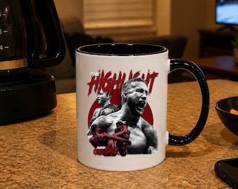 Justin Gaethje The Highlight Mug, UFC MMA Fighter Coffee Cup, Fight Night Gift, Combat Sports Kitchen Decor