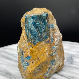 Gemmy Deep Blue Apatite In Matrix - Brazil - American Seller - Fast Shipping