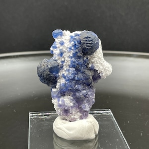 Blueberry Fluorite On White Quartz Matrix | Rare Find | Huanggang Liang, Inner Mongolia, China | American Seller | Fast Shipping