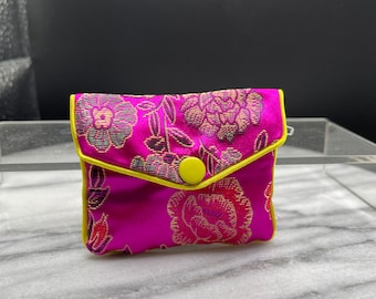 Small Silk Embroidered Pouch - Perfect To Carry Your Tumbles! - Tumble Totes - American Seller - Fast Shipping