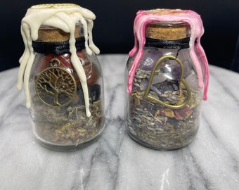 XXL Koukla’s Crystals Original Handcrafted Intention/Spell Jar  - American Seller - Fast Shipping - Tree Of Life - Love