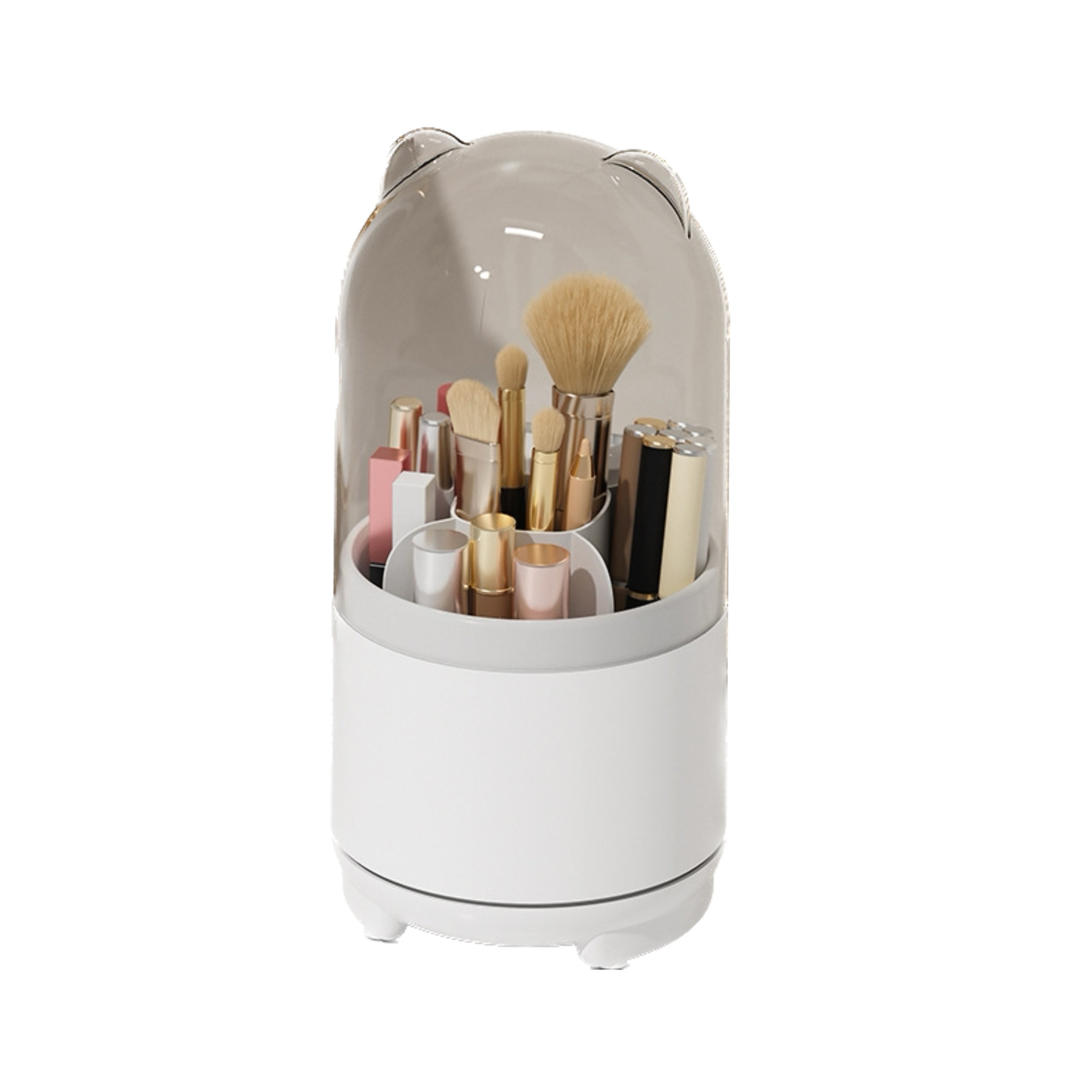 1pc Cosmetic Brush Storage Bucket, Dustproof Acrylic Organizer Box