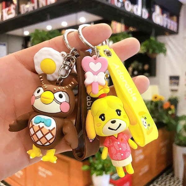 Animal Crossing Keychain, Isabelle Keychain, KK-Slider Keychain, Tom-Nook Keychain