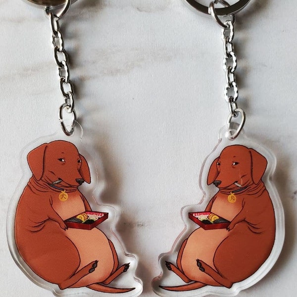 Official New Year's Dog Double Sided Acrylic Keychain - Choose from two different designs