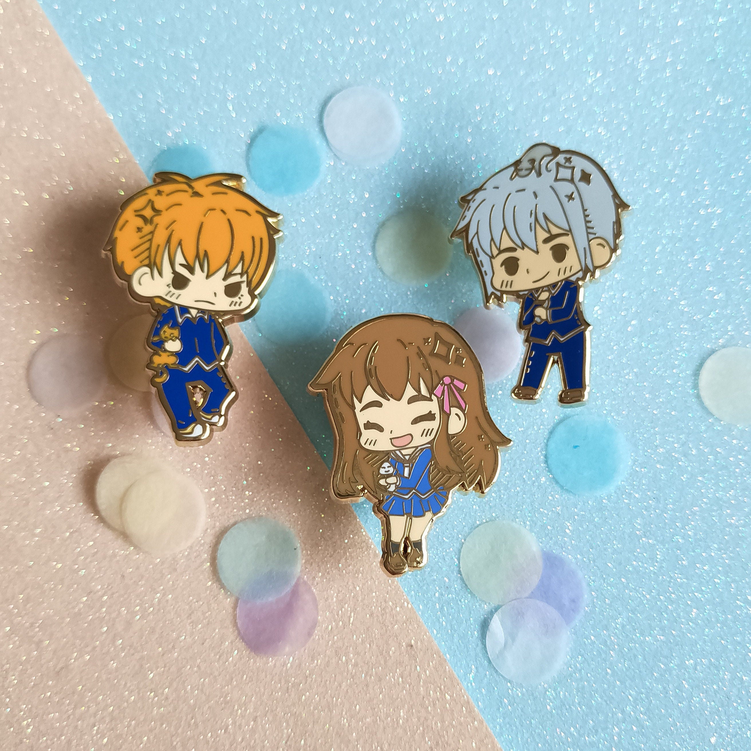Fruits Basket Trio Set Enamel Pins - Etsy Australia