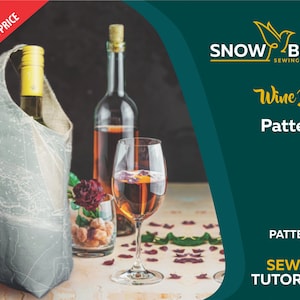 Wine Tote Bag Sewing PDF Patterns / Simple Easy Wine Bag Sewing PDF Pattern Instant Download with Instructios and Photos on how to sew