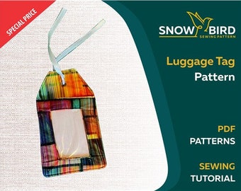 Luggage Tag PDF Sewing Patterns / Digital PDF Sewing Patterns