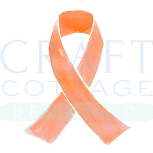 Aquarell Krebs Krebs Band Clip Art • PNG • High-Res • 300 DPI • Orange Krebs Band