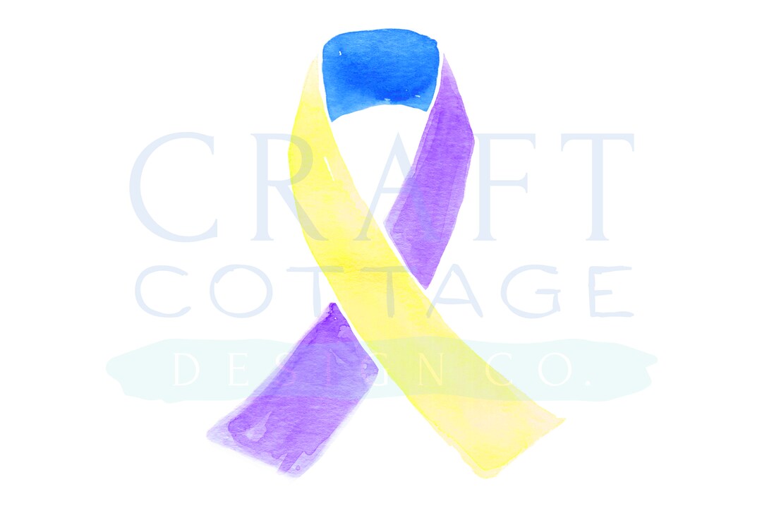 Watercolor Bladder Cancer Ribbon Clip Art • PNG • High-res • 300 DPI ...