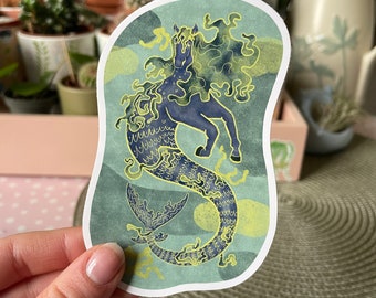 Kelpie Seahorse Mythical Vinyl Sticker