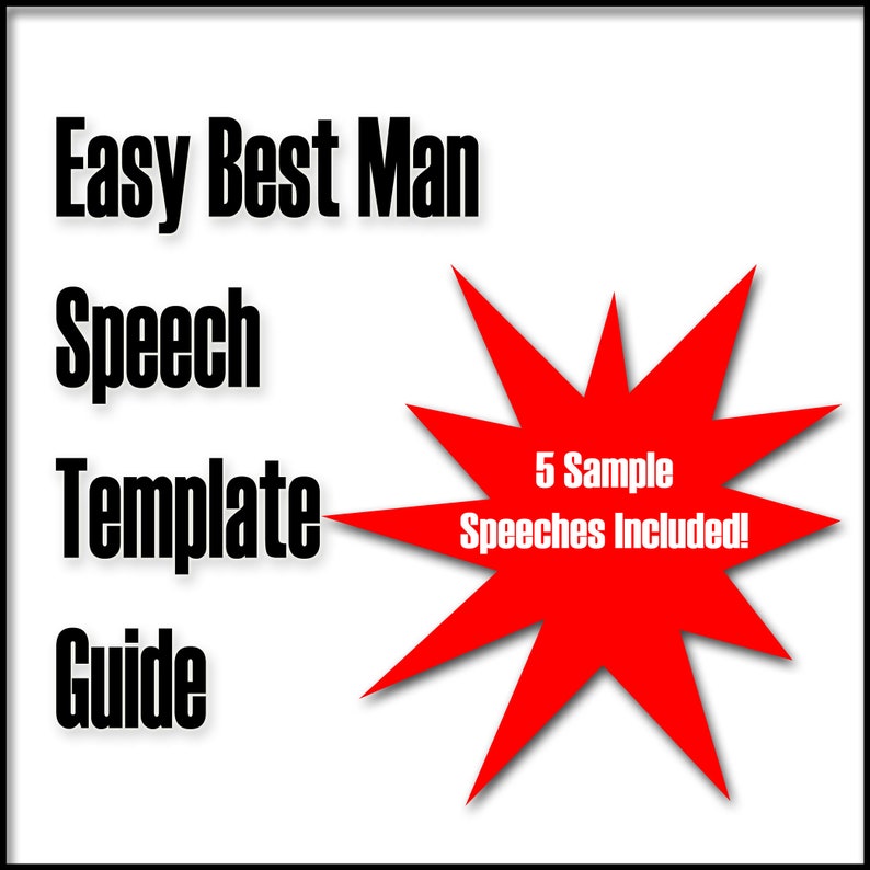 Easy Best Man Speech Template Guide Sample Speech