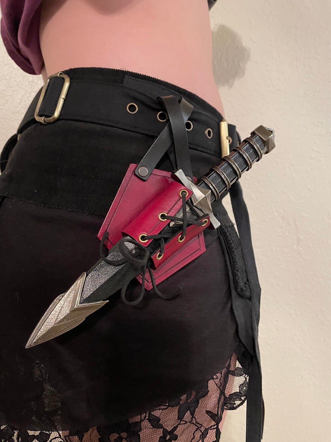 Leather Dagger Frog / Dagger Holder / LARP/Medieval/Pirate Etsy